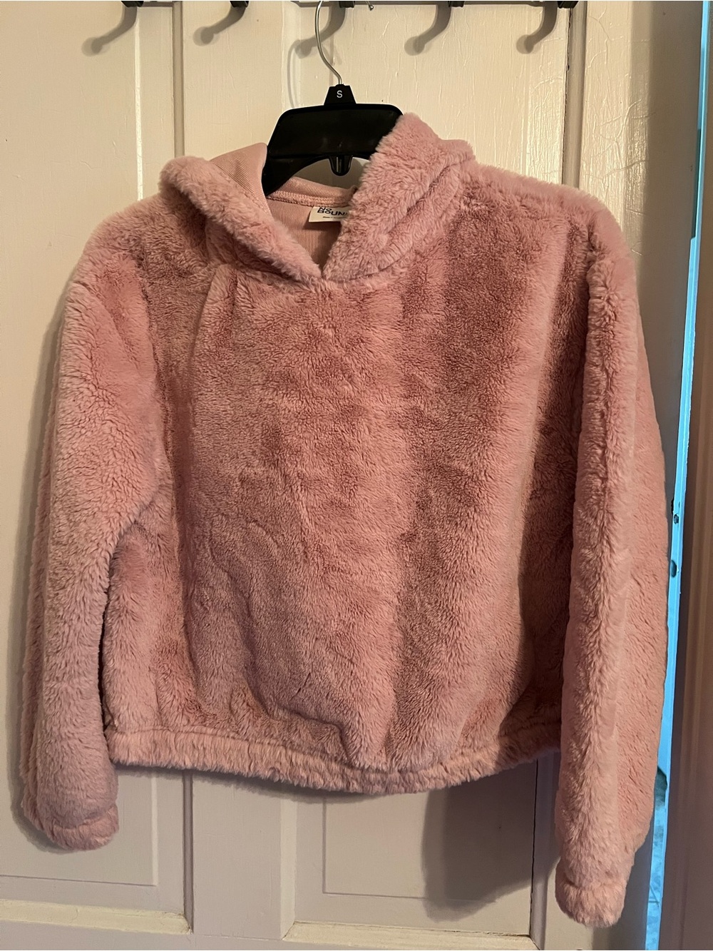 No Boundaries Plush Hooded Puffer Jacket - Light Pink